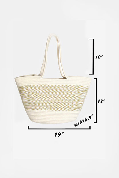 Fame Braid Pattern Beach Tote Bag