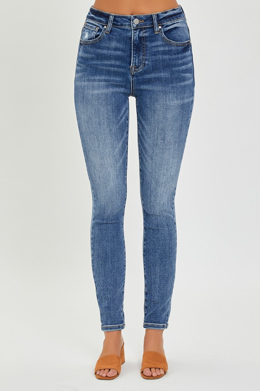 RISEN Full Size Mid Rise Ankle Skinny Jeans