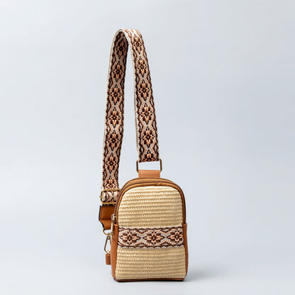 Straw Braided Crossbody Bag